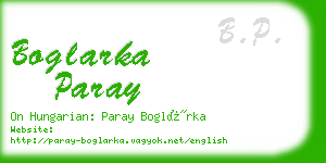 boglarka paray business card